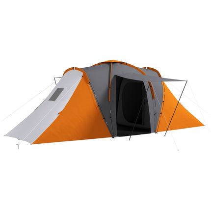 Tunelový stan pro 4-6 osob, 2 ložnice, vodotěsnost 2000mm
