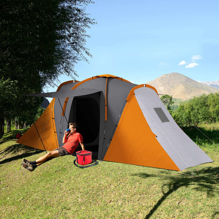 Tunelový stan pro 4-6 osob, 2 ložnice, vodotěsnost 2000mm