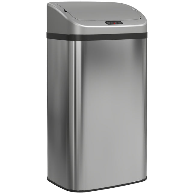 48L Sensor Trash Can, Auto-Close, Stainless Steel
