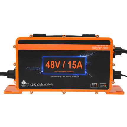 48V Golf Cart Battery Charger, 15A, RXV Plug, IP67