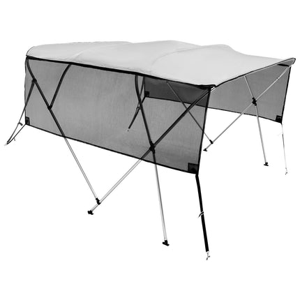 4-Bow Bimini Top, 600D, Mesh Sidewalls, 8 Ft