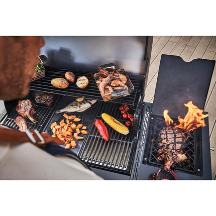 4-Brenner Gasgrill mit Infrarot-Keramikbrenner, Gusseisenroste