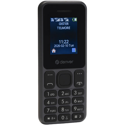 4G telefon Dual SIM, dlouhá výdrž baterie, šedá
