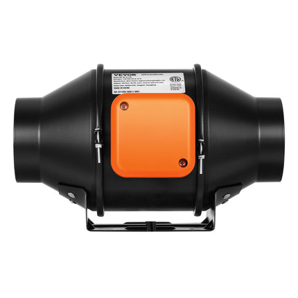 4-Inch Inline Duct Fan, 205 CFM, Temp Humidity Controller