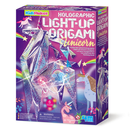 4M Kidzmaker kreativní sada Svítící holografický origami jednorožec