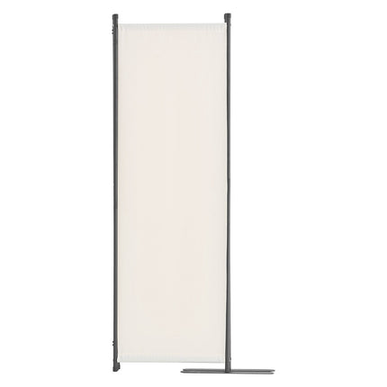 4-Panel Folding Room Divider, Fabric Privacy Screen, White