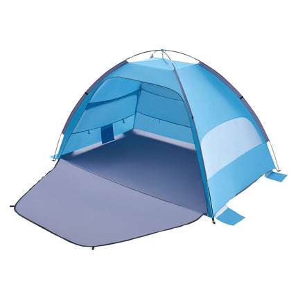 4-Person Beach Tent Sun Shelter, UPF 50+, Carry Bag