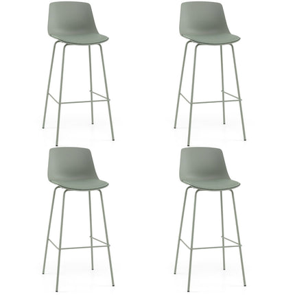 Sada 4 barových stoliček, umělá kůže, ergonomické opěradlo