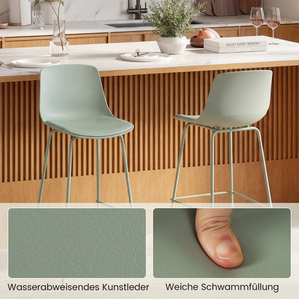 Sada 4 barových stoliček, umělá kůže, ergonomické opěradlo