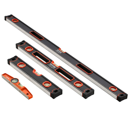 4-Piece Box Level Set 48-24-16-10 In, Magnetic