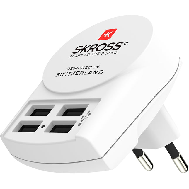 4portová USB nabíječka EU