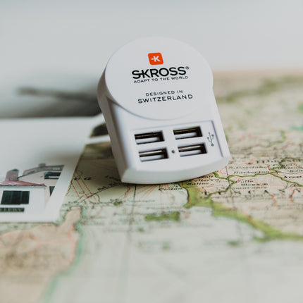 4portová USB nabíječka EU