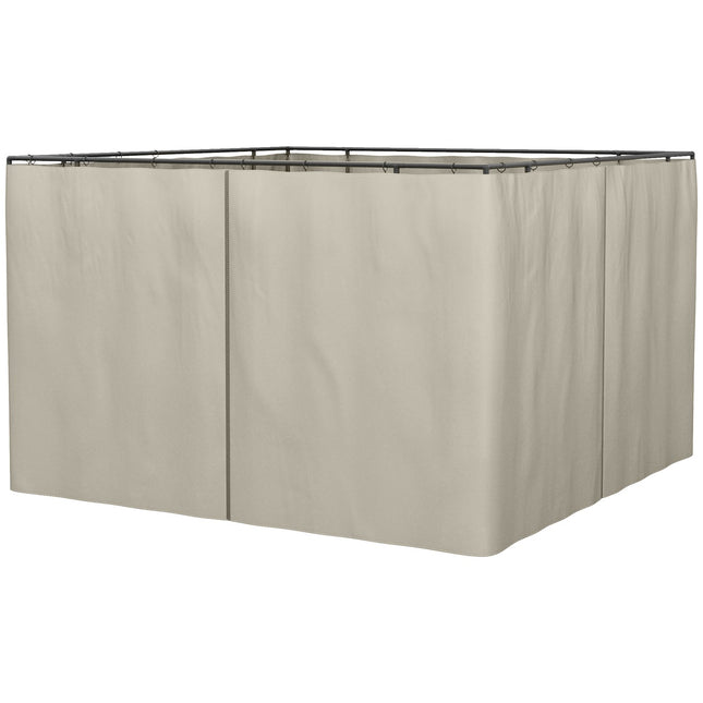 Béžové boční stěny k pavilonu 3x3M – sada 4 ks, polyester