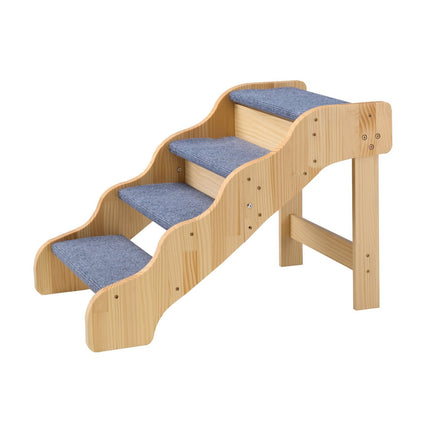 4-Step Dog Stairs, Wood Non-Slip, 150 lb Capacity