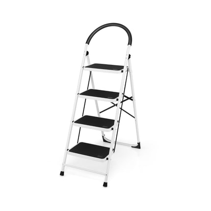 Skládací štafle se 4 stupni, ocel, madlo, 330 lb