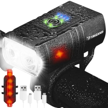 4T6 USB přední světlo na kolo + zadní světlo