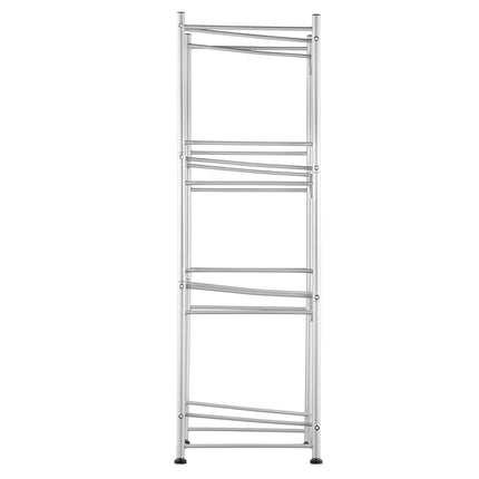 4-Tier 5-Gallon Water Jug Rack, Holds 4 Bottles, Silver