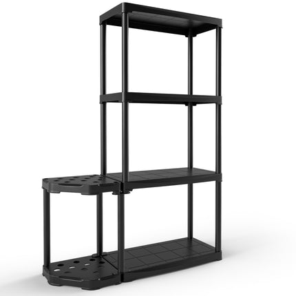 4patrový garážový regál s organizérem na nářadí – 176 lb