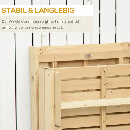 Polohovatelná zahradní židle z borovice, skládací lehátko