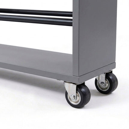 4-Tier Wood-Effect Trolley, Natural Gray, 80x13x50 cm