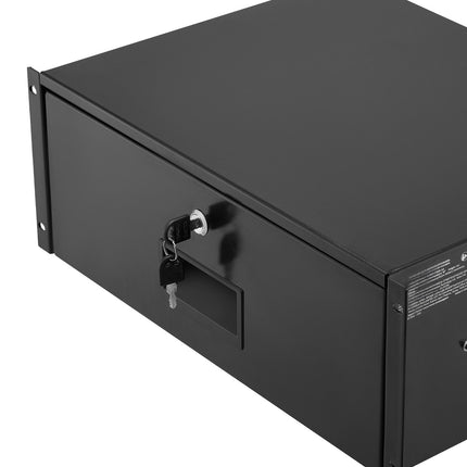 4U Rack Mount Drawer, Lockable, 19-Inch, 50 lb