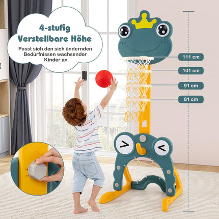 Nastavitelné dětské sportovní centrum 4v1 – basketbal, fotbal, golf