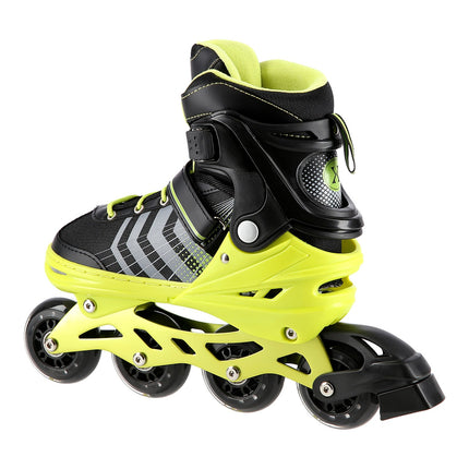 Černo-zelené inline a lední brusle 4v1, velikost S (29-33)
