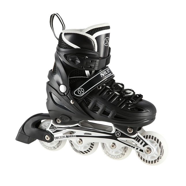 Černé LED brusle inline/lední 4v1, velikost L (39-42)