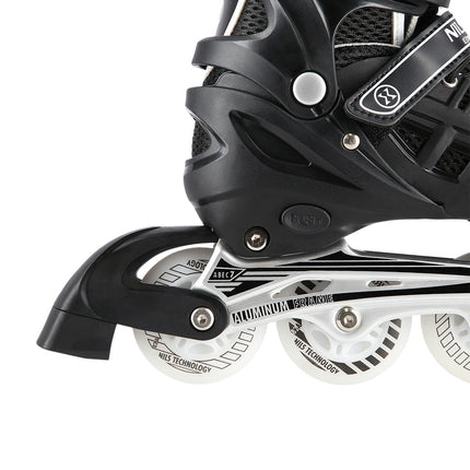 Černé LED brusle inline/lední 4v1, velikost M (35-38)