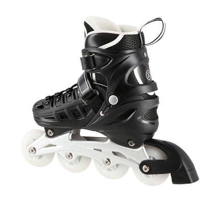 Černé LED brusle inline/lední 4v1, velikost M (35-38)