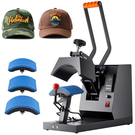 4-in-1 Cap Heat Press Machine, LCD Timer, Temp Control