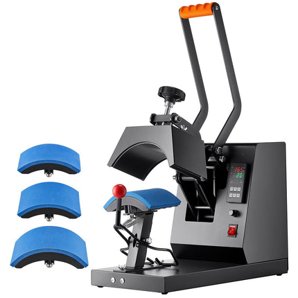 4-in-1 Cap Heat Press Machine, LCD Timer, Temp Control