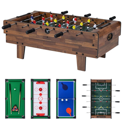 4-in-1 Game Table: Foosball, Pool, Air Hockey, Ping Pong
