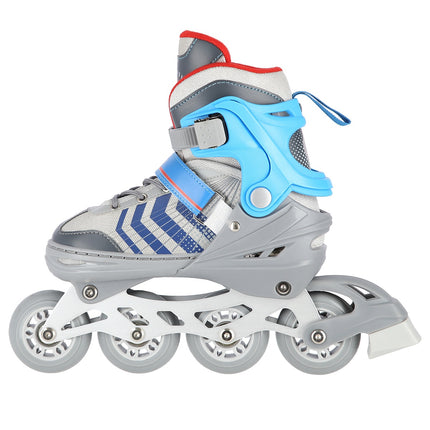 4-in-1 Grey/Blue Inline & Hockey Ice Skates, Size L (39-43)