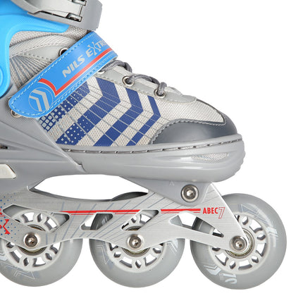 Inline a lední brusle 4v1, šedá/modrá, velikost S (29-33)