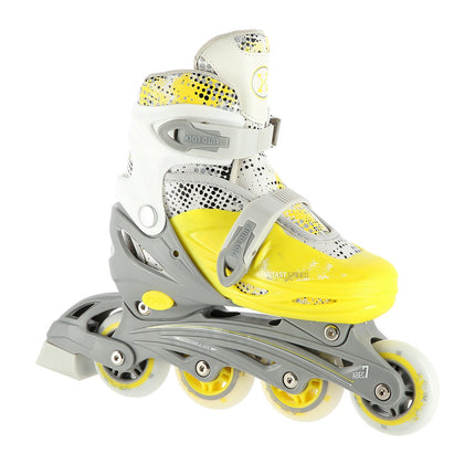 Inline/lední brusle 4v1, limetková, velikost S (31-34)