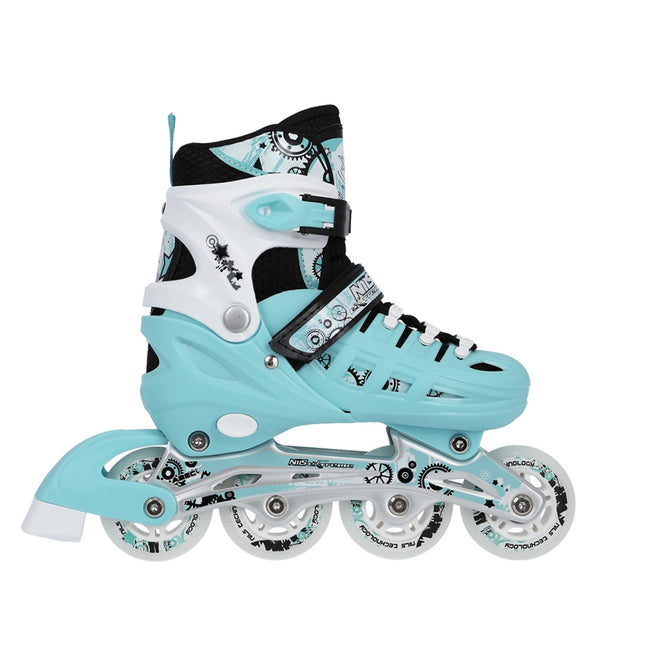 Inline lední brusle 4v1, mátová, velikost S (31-34)