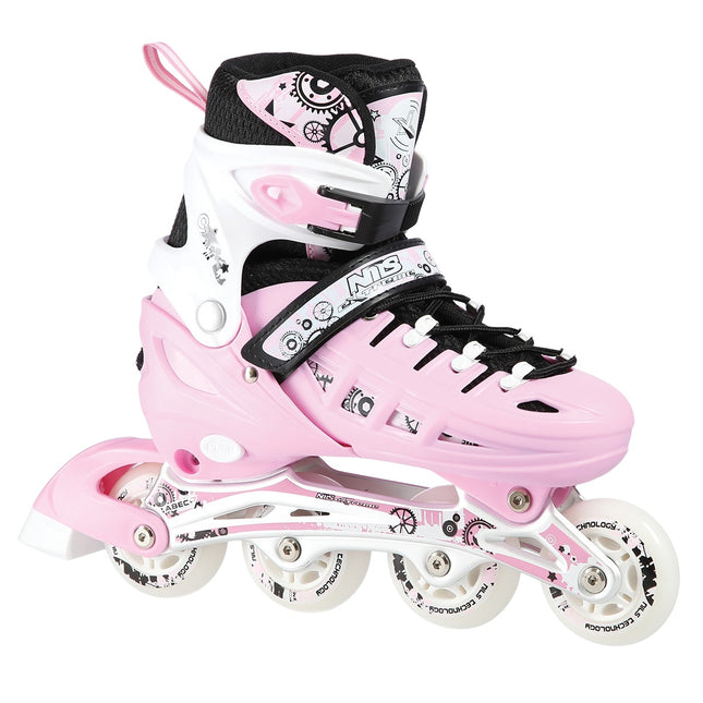 Inline/lední brusle 4v1, růžová, velikost M (35-38)