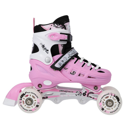 4-in-1 Inline/Ice Skates, Pink, Size S (31-34)