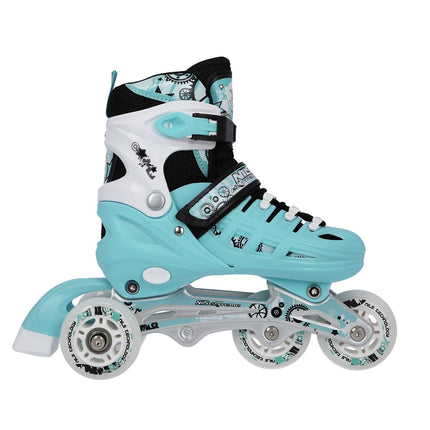 Inline lední brusle 4v1, velikost L (39-42), mátová