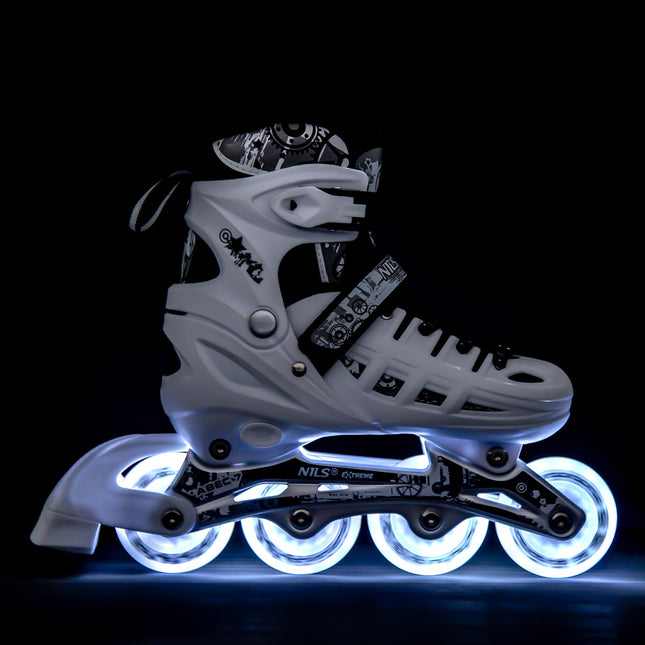 LED inline/lední brusle 4v1, velikost L (39-42)