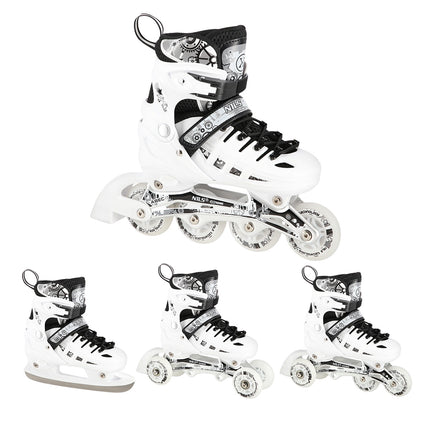 4-in-1 LED Inline/Ice Skates, Size S (31-34)