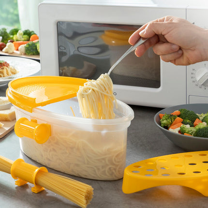 Nádoba na vaření těstovin v mikrovlnce 4v1 s příslušenstvím a recepty Pastrainest InnovaGoods