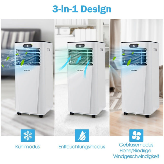 Přenosná klimatizace 4v1 7000 BTU chlazení, ventilace a odvlhčování 16℃～32℃ bílá