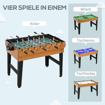 Multifunkční herní stůl: ping pong, stolní fotbal, kulečník, air hockey