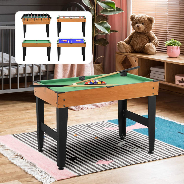 Multifunkční herní stůl: ping pong, stolní fotbal, kulečník, air hockey