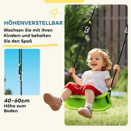 Children's outdoor swing set - slide, hoop, target and swing
