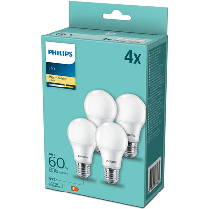 LED žárovka E27 Normal matná 60W 806lm, 4 ks