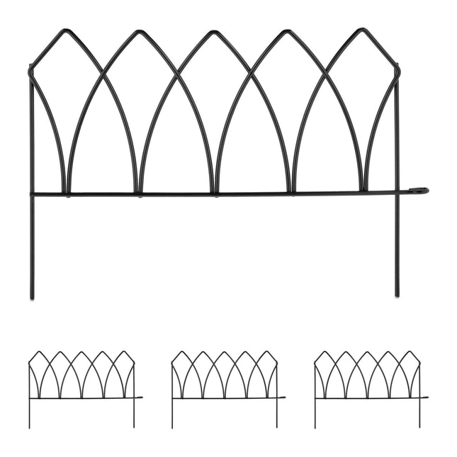 4-part flower bed fence in metal