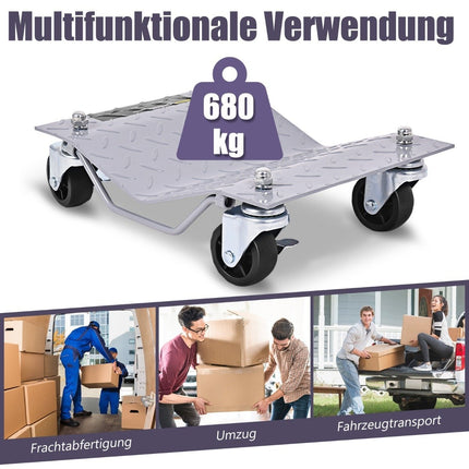 4 ks manipulační pomůcky 680 kg na plošinu max. šířka pneumatiky 30 cm manipulační vozík pod kolo